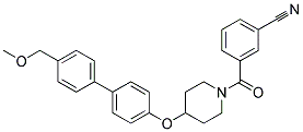 3-[(4-([4'-(METHOXYMETHYL)BIPHENYL-4-YL]OXY)PIPERIDIN-1-YL)CARBONYL]BENZONITRILE Struktur