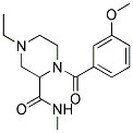4-ETHYL-1-(3-METHOXYBENZOYL)-N-METHYLPIPERAZINE-2-CARBOXAMIDE Struktur