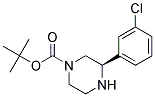 (R)-3-(3-CHLORO-PHENYL)-PIPERAZINE-1-CARBOXYLIC ACID TERT-BUTYL ESTER Struktur