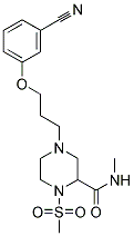 4-[3-(3-CYANOPHENOXY)PROPYL]-N-METHYL-1-(METHYLSULFONYL)PIPERAZINE-2-CARBOXAMIDE Struktur