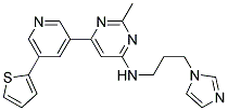 N-[3-(1H-IMIDAZOL-1-YL)PROPYL]-2-METHYL-6-(5-THIEN-2-YLPYRIDIN-3-YL)PYRIMIDIN-4-AMINE Struktur