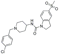 N-[1-(4-CHLOROBENZYL)PIPERIDIN-4-YL]-5-(METHYLSULFONYL)INDOLINE-1-CARBOXAMIDE Struktur