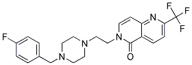 6-(2-[4-(4-FLUOROBENZYL)PIPERAZIN-1-YL]ETHYL)-2-(TRIFLUOROMETHYL)-1,6-NAPHTHYRIDIN-5(6H)-ONE Struktur