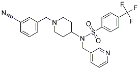 N-[1-(3-CYANOBENZYL)PIPERIDIN-4-YL]-N-(PYRIDIN-3-YLMETHYL)-4-(TRIFLUOROMETHYL)BENZENESULFONAMIDE Struktur