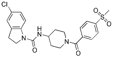 5-CHLORO-N-(1-[4-(METHYLSULFONYL)BENZOYL]PIPERIDIN-4-YL)INDOLINE-1-CARBOXAMIDE Struktur