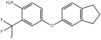 4-(2,3-DIHYDRO-1H-INDEN-5-YLOXY)-2-(TRIFLUOROMETHYL)PHENYLAMINE Struktur