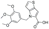 4-(3,4,5-TRIMETHOXY-BENZYL)-4H-THIENO[3,2-B]PYRROLE-5-CARBOXYLIC ACID Struktur