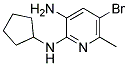 5-BROMO-N2-CYCLOPENTYL-6-METHYL-PYRIDINE-2,3-DIAMINE Struktur