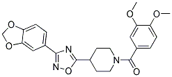 4-[3-(1,3-BENZODIOXOL-5-YL)-1,2,4-OXADIAZOL-5-YL]-1-(3,4-DIMETHOXYBENZOYL)PIPERIDINE Struktur