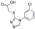 [[4-(3-CHLOROPHENYL)-4H-1,2,4-TRIAZOL-3-YL]THIO]ACETIC ACID Struktur