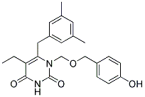 6-(3,5-DIMETHYL-BENZYL)-5-ETHYL-1-(4-HYDROXY-BENZYLOXYMETHYL)-1H-PYRIMIDINE-2,4-DIONE Struktur