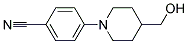 4-[4-(HYDROXYMETHYL)PIPERIDINO]BENZENECARBONITRILE Struktur