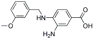 3-AMINO-4-(3-METHOXY-BENZYLAMINO)-BENZOIC ACID Struktur