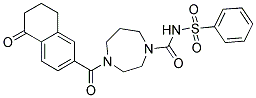 4-[(5-OXO-5,6,7,8-TETRAHYDRONAPHTHALEN-2-YL)CARBONYL]-N-(PHENYLSULFONYL)-1,4-DIAZEPANE-1-CARBOXAMIDE Struktur