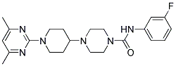 4-[1-(4,6-DIMETHYLPYRIMIDIN-2-YL)PIPERIDIN-4-YL]-N-(3-FLUOROPHENYL)PIPERAZINE-1-CARBOXAMIDE Struktur