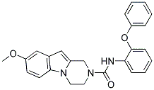 8-METHOXY-N-(2-PHENOXYPHENYL)-3,4-DIHYDROPYRAZINO[1,2-A]INDOLE-2(1H)-CARBOXAMIDE Struktur