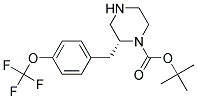 (R)-2-(4-TRIFLUOROMETHOXY-BENZYL)-PIPERAZINE-1-CARBOXYLIC ACID TERT-BUTYL ESTER Struktur