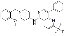 N-[1-(2-METHOXYBENZYL)PIPERIDIN-4-YL]-8-PHENYL-2-(TRIFLUOROMETHYL)-1,6-NAPHTHYRIDIN-5-AMINE Struktur