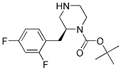 (S)-2-(2,4-DIFLUORO-BENZYL)-PIPERAZINE-1-CARBOXYLIC ACID TERT-BUTYL ESTER Struktur