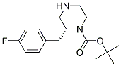 (R)-2-(4-FLUORO-BENZYL)-PIPERAZINE-1-CARBOXYLIC ACID TERT-BUTYL ESTER Struktur