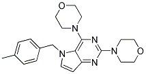 5-(4-METHYL-BENZYL)-2,4-DI-MORPHOLIN-4-YL-5H-PYRROLO[3,2-D]PYRIMIDINE Struktur