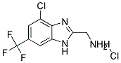 C-(4-CHLORO-6-TRIFLUOROMETHYL-1H-BENZIMIDAZOL-2-YL)-METHYLAMINE HYDROCHLORIDE Struktur