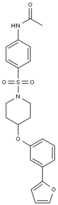 N-[4-((4-[3-(2-FURYL)PHENOXY]PIPERIDIN-1-YL)SULFONYL)PHENYL]ACETAMIDE Struktur