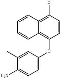 4-[(4-CHLORO-1-NAPHTHYL)OXY]-2-METHYLPHENYLAMINE Struktur