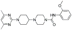 4-[1-(4,6-DIMETHYLPYRIMIDIN-2-YL)PIPERIDIN-4-YL]-N-(2-METHOXYPHENYL)PIPERAZINE-1-CARBOXAMIDE Struktur