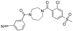 3-((4-[2-CHLORO-4-(METHYLSULFONYL)BENZOYL]-1,4-DIAZEPAN-1-YL)CARBONYL)BENZONITRILE Struktur