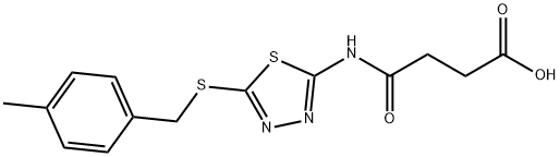 4-((5-((4-METHYLBENZYL)THIO)-1,3,4-THIADIAZOL-2-YL)AMINO)-4-OXOBUTANOIC ACID Struktur