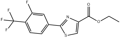 ETHYL 2-[3-FLUORO-4-(TRIFLUOROMETHYL)PHENYL]-1,3-THIAZOLE-4-CARBOXYLATE Struktur