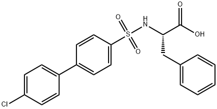 N-[(4'-CHLORO[1,1'-BIPHENYL]-4-YL)SULFONYL]PHENYLALANINE Struktur