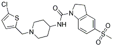 N-(1-[(5-CHLORO-2-THIENYL)METHYL]PIPERIDIN-4-YL)-5-(METHYLSULFONYL)INDOLINE-1-CARBOXAMIDE Struktur