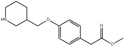 METHYL 2-[4-(3-PIPERIDINYLMETHOXY)PHENYL]ACETATE Struktur