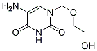 5-AMINO-1-(2-HYDROXY-ETHOXYMETHYL)-1H-PYRIMIDINE-2,4-DIONE Struktur