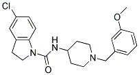 5-CHLORO-N-[1-(3-METHOXYBENZYL)PIPERIDIN-4-YL]INDOLINE-1-CARBOXAMIDE Struktur