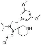 4-(3,5-DIMETHOXYPHENYL)-2-ISOPROPYL-2,7-DIAZASPIRO[4.5]DECAN-1-ONE HYDROCHLORIDE Struktur