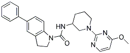 N-[1-(4-METHOXYPYRIMIDIN-2-YL)PIPERIDIN-3-YL]-5-PHENYLINDOLINE-1-CARBOXAMIDE Struktur