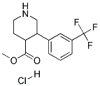 METHYL 3-(3-(TRIFLUOROMETHYL)PHENYL)PIPERIDINE-4-CARBOXYLATE HYDROCHLORIDE Struktur