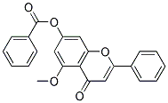 BENZOIC ACID 5-METHOXY-4-OXO-2-PHENYL-4H-CHROMEN-7-YL ESTER Struktur