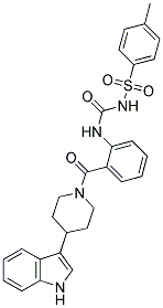 N-[2-((4-(1H-INDOL-3-YL)PIPERIDIN-1-YL)CARBONYL)PHENYL]-N'-((4-METHYLPHENYL)SULPHONYL)UREA Struktur