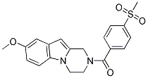 8-METHOXY-2-[4-(METHYLSULFONYL)BENZOYL]-1,2,3,4-TETRAHYDROPYRAZINO[1,2-A]INDOLE Struktur