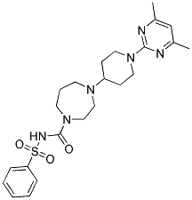 4-[1-(4,6-DIMETHYLPYRIMIDIN-2-YL)PIPERIDIN-4-YL]-N-(PHENYLSULFONYL)-1,4-DIAZEPANE-1-CARBOXAMIDE Struktur