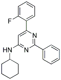 N-CYCLOHEXYL-6-(2-FLUOROPHENYL)-2-PHENYLPYRIMIDIN-4-AMINE Struktur