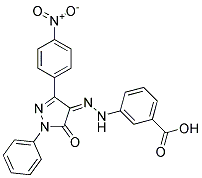 3-(N'-[3-(4-NITRO-PHENYL)-5-OXO-1-PHENYL-1,5-DIHYDRO-PYRAZOL-4-YLIDENE]-HYDRAZINO)-BENZOIC ACID Struktur