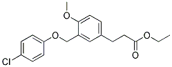 3-[3-(4-CHLORO-PHENOXYMETHYL)-4-METHOXY-PHENYL]-PROPIONIC ACID ETHYL ESTER Struktur