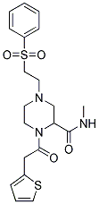 N-METHYL-4-[2-(PHENYLSULFONYL)ETHYL]-1-(2-THIENYLACETYL)PIPERAZINE-2-CARBOXAMIDE Struktur