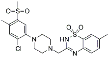 3-((4-[2-CHLORO-4-METHYL-5-(METHYLSULFONYL)PHENYL]PIPERAZIN-1-YL)METHYL)-7-METHYL-2H-1,2,4-BENZOTHIADIAZINE 1,1-DIOXIDE Struktur