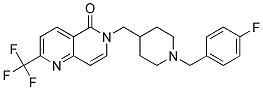 6-([1-(4-FLUOROBENZYL)PIPERIDIN-4-YL]METHYL)-2-(TRIFLUOROMETHYL)-1,6-NAPHTHYRIDIN-5(6H)-ONE Struktur